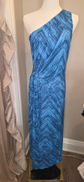 ONE SHOULDER BLUE DRESS