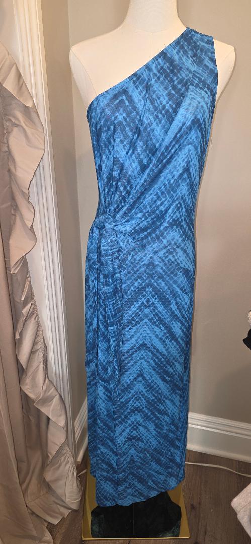ONE SHOULDER BLUE DRESS