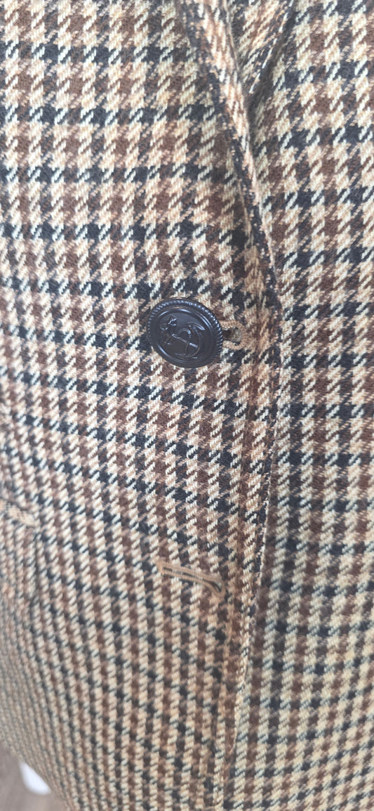 JCrew Houndtooth Blazer with embellished collar