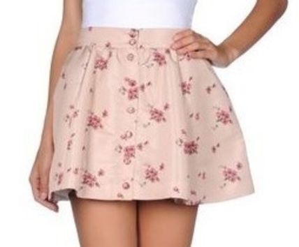 Vintage RED Valentino pink floral mini skirt