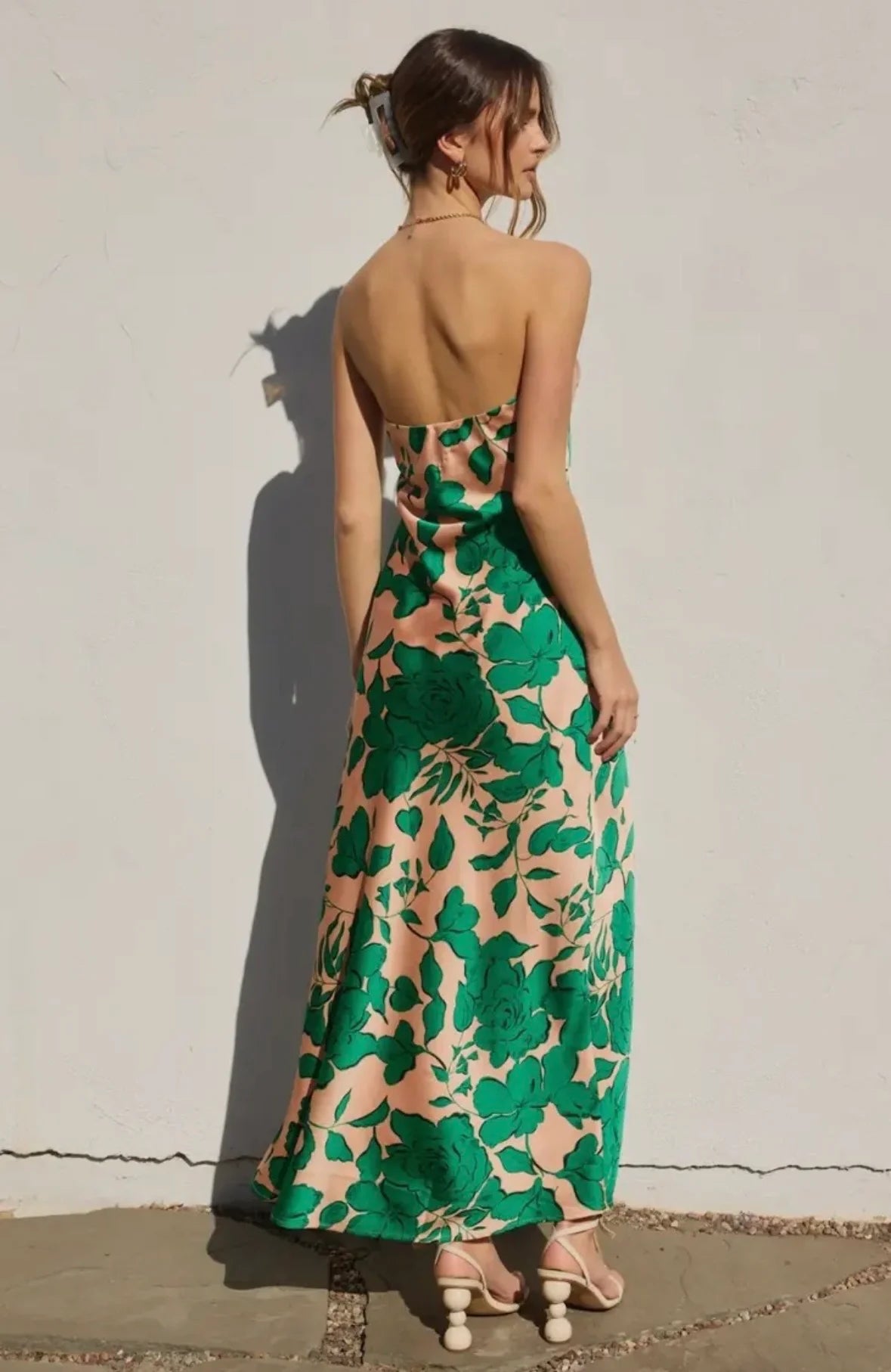 MEADOW BLUSH STRAPLESS DRESS