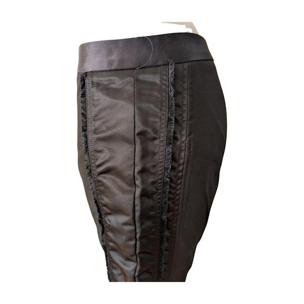 Mugler Satin Trim Ruffle Flare Trousers