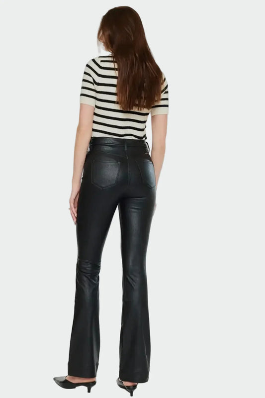 VEGAN LEATHER HIGH RISE PANTS