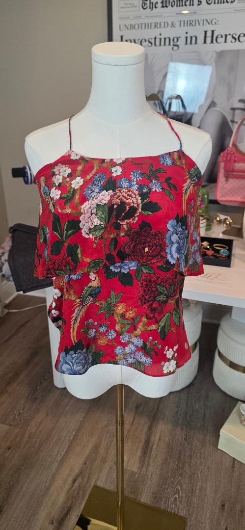 ALICE AND OLIVIA FLOWER PRINT SHIRT