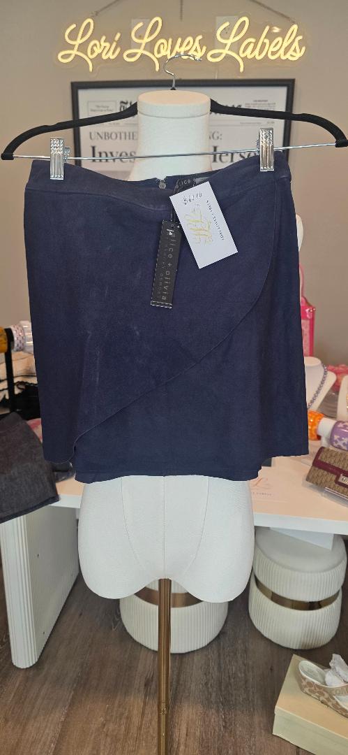 ALICE AND OLIVIA SUEDE SKIRT