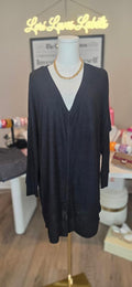 Thin black sweater dress