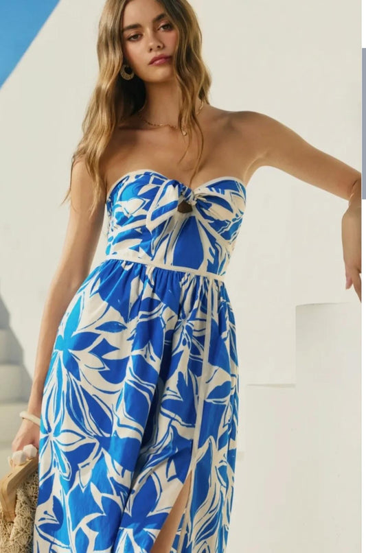 MYKONOS STRAPLESS MAXI DRESS