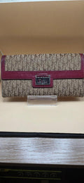 Christian Dior Trotter Canvas Flap Continental Wallet-PRE-LOVED GOOD CONDITION
