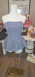 GINGHAM PLENUM TOP