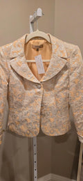 Kasper floral metallic jacquard blazer