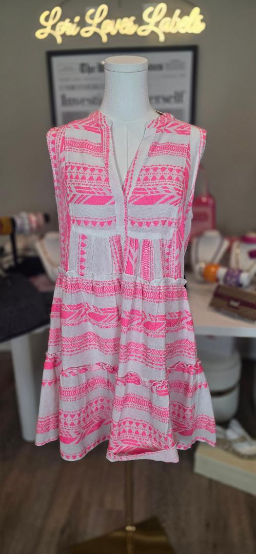 Elan- Bohemian sleeveless tunic mini dress