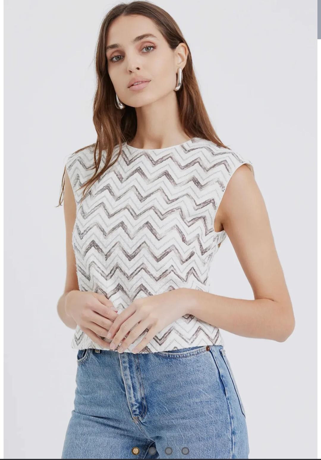 TOLEDO SEQUINS TOP