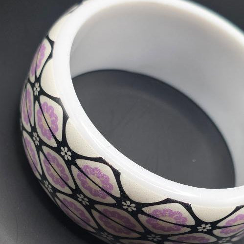 Vintage distinctive geometric millefiori floral pattern.