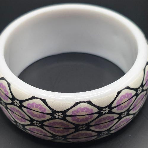 Vintage distinctive geometric millefiori floral pattern.