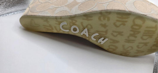 Vintage COACH thong wedge platform sandals