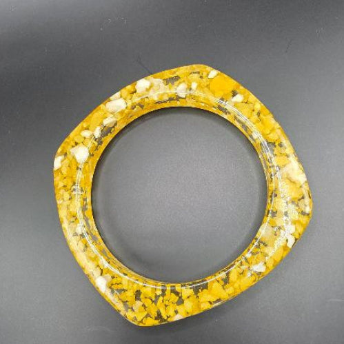 Vintage Geometric resin bangle bracelet,