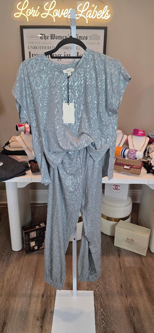 Silver Comfortable, t-shirt style jumpsuit