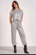 Silver Comfortable, t-shirt style jumpsuit