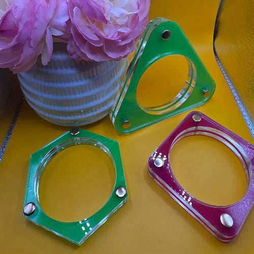 Vintage Retro Pink SQUARE RETRO BRACELET