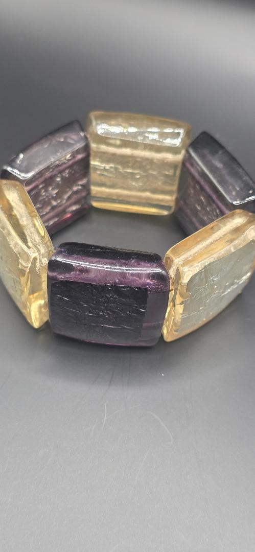 Vintage stretch foil bracelet