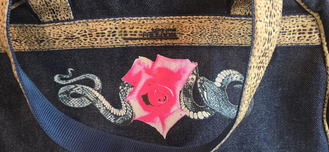 Roberto Cavalli Y2K Denim Shoulder Bag