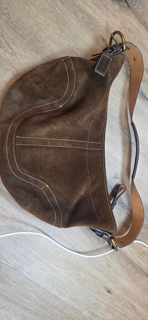 Vintage Y2K-era Coach Ergo / SoHo Suede Crescent Hobo Bag