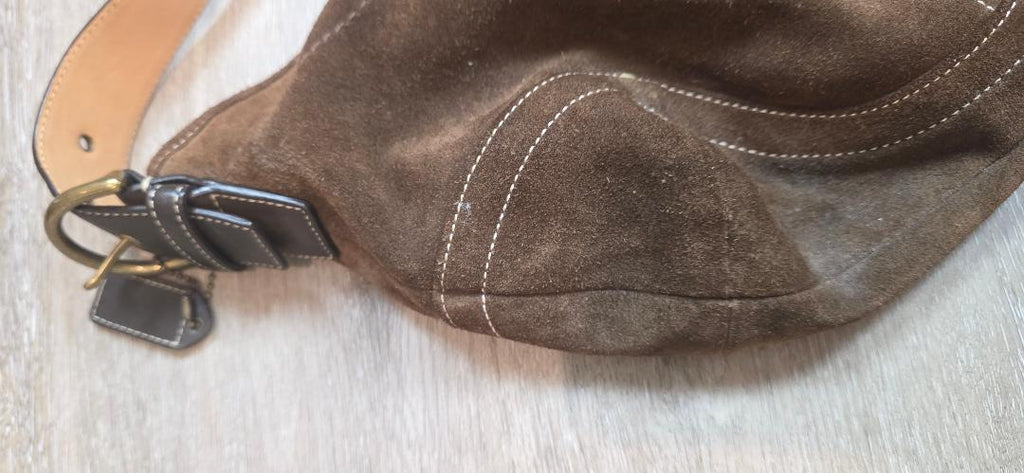 Vintage Y2K-era Coach Ergo / SoHo Suede Crescent Hobo Bag