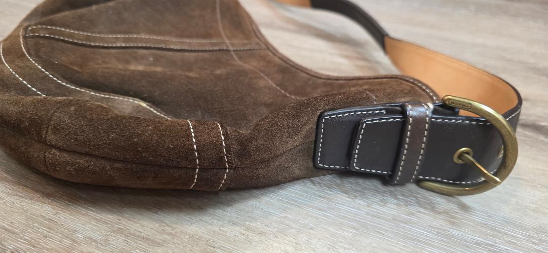 Vintage Y2K-era Coach Ergo / SoHo Suede Crescent Hobo Bag