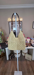 Raffia boho summer bag