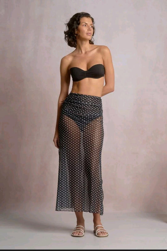Polka dot cover-up skirt