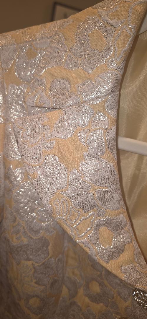 Kasper floral metallic jacquard blazer