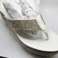 Vintage COACH thong wedge platform sandals
